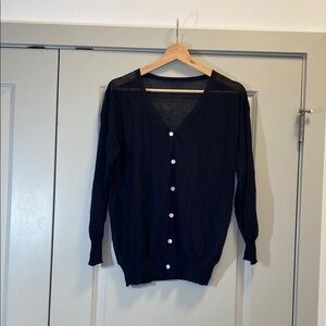 Elegant Black V-Neck Cardigan